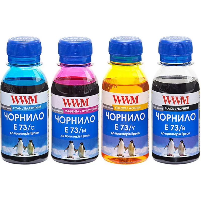 Комплект чорнил WWM для EPSON Stylus CX3700/T26/TX106/TX206/TX419 B/C/M/Y (E73SET) 4*100г - зображення 1