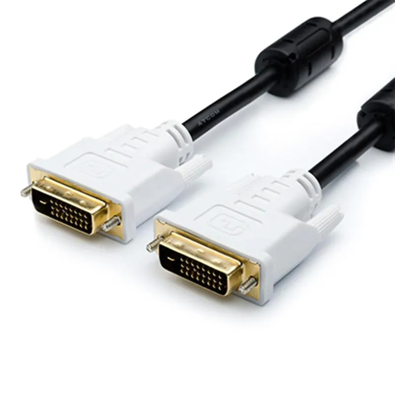 Кабель Atcom DVI - DVI (M/M), 24/24, 5 м, Black/White (9149) - зображення 1