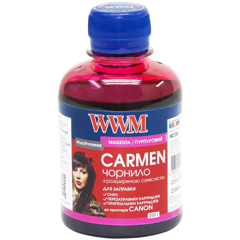Чорнило WWM Universal Carmen для Сanon серій PIXMA iP/iX/MP/MX/MG Magenta (CU/M) 200г - зображення 1