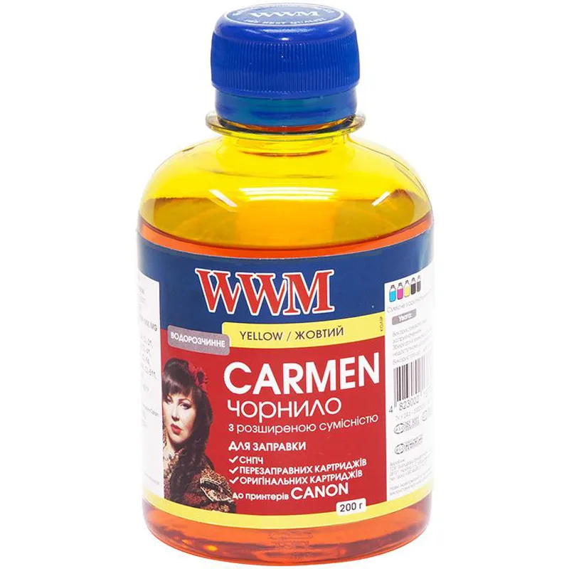 Чорнило WWM CANON Universal Carmen (Yellow) (CU/Y) 200г - зображення 1