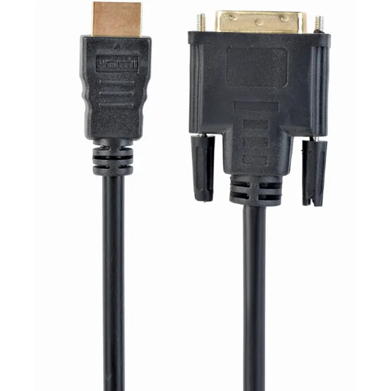 Кабель Cablexpert HDMI - DVI V 1.3 (M/M), двонаправлений, single-link, 18 + 1 pin, 3 м, Black (CC-HDMI-DVI-10) - мініатюра 3