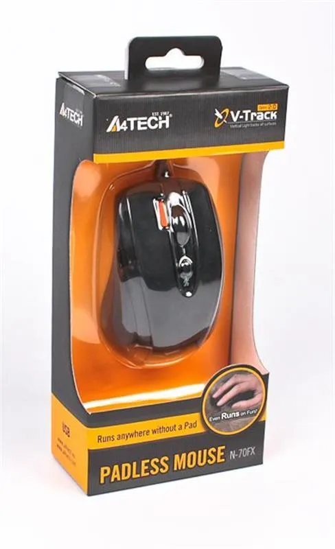 Миша A4Tech N-70FX-1 Black V-Track - мініатюра 4