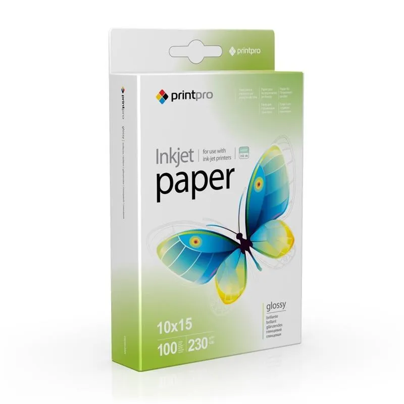 Фотопапір PrintPro глянцевий 230г/м2 10x15см 100арк (PGE2301004R) - зображення 1