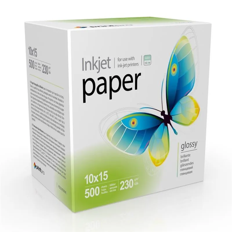 Папiр PrintPro глянсовий 230г/м2 10x15см 500арк. (PGE2305004R) - зображення 1