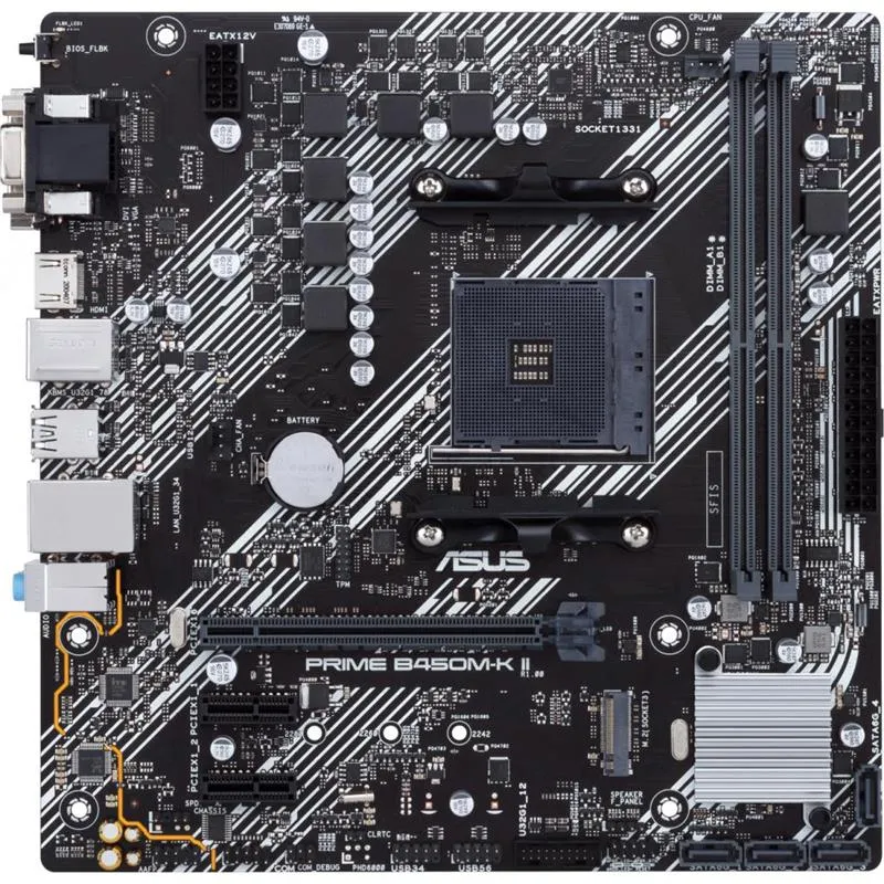 Материнська плата Asus Prime B450M-K II Socket AM4 - зображення 1