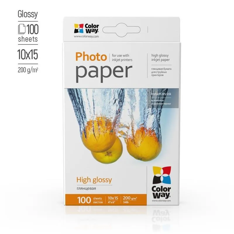 Фотопапір ColorWay глянцевий 200г/м2 10х15см 100 арк. (PG2001004R) - мініатюра 2