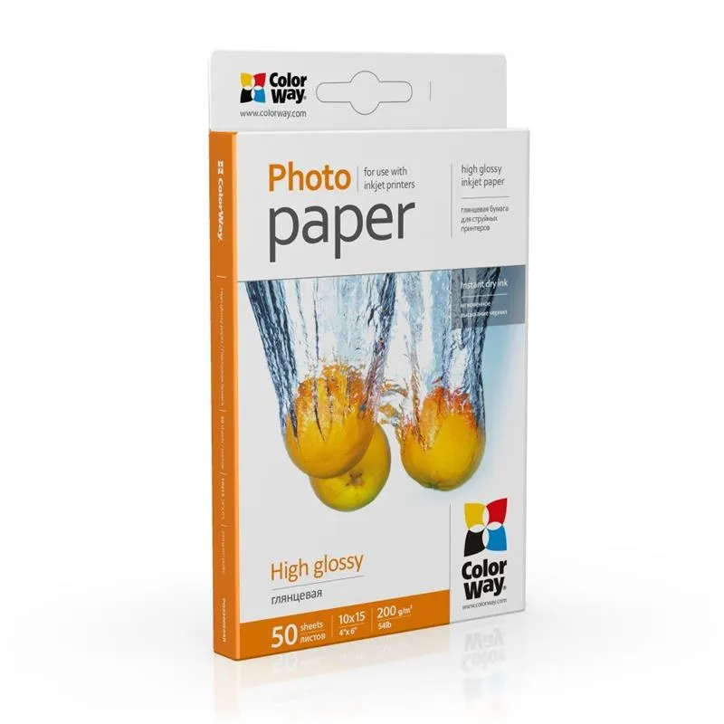 Фотопапiр ColorWay глянсовий 200г/м2 A4 50 арк. (PG200050A4) - зображення 1