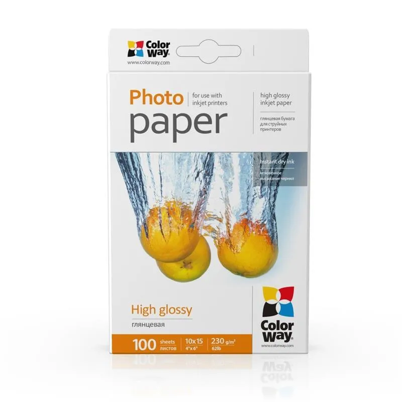 Фотопапір ColorWay глянцевий 230г/м2 10х15см 100 арк. (PG2301004R) - мініатюра 2
