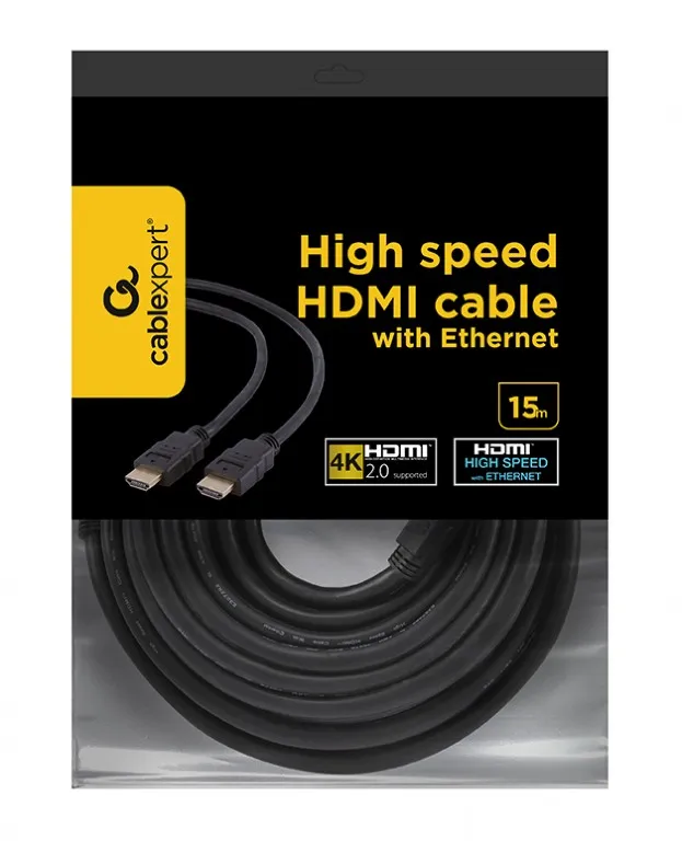 Кабель Cablexpert HDMI - HDMI V 2.0 (M/M), 15 м, чорний (CC-HDMI4-15M) пакет - мініатюра 4