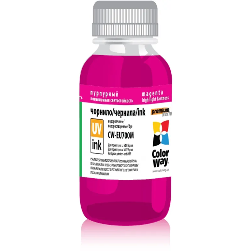 Чорнило свiтлостiйке ColorWay Epson L800 (Magenta) (ColorWay-EU800M01) (T6733) 100мл - зображення 1