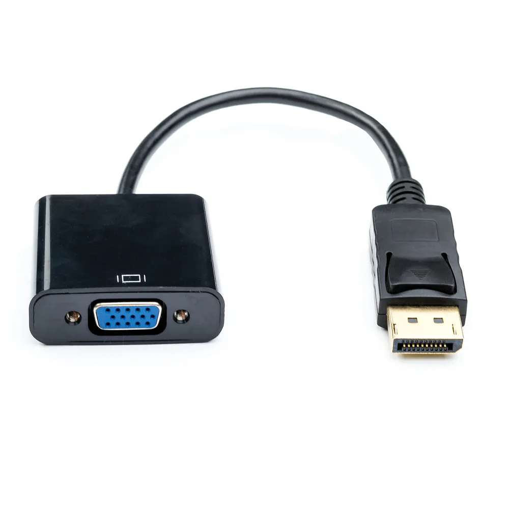Перехідник Atcom DisplayPort - VGA (M/F), 0.1 м, Black (16851) - зображення 1