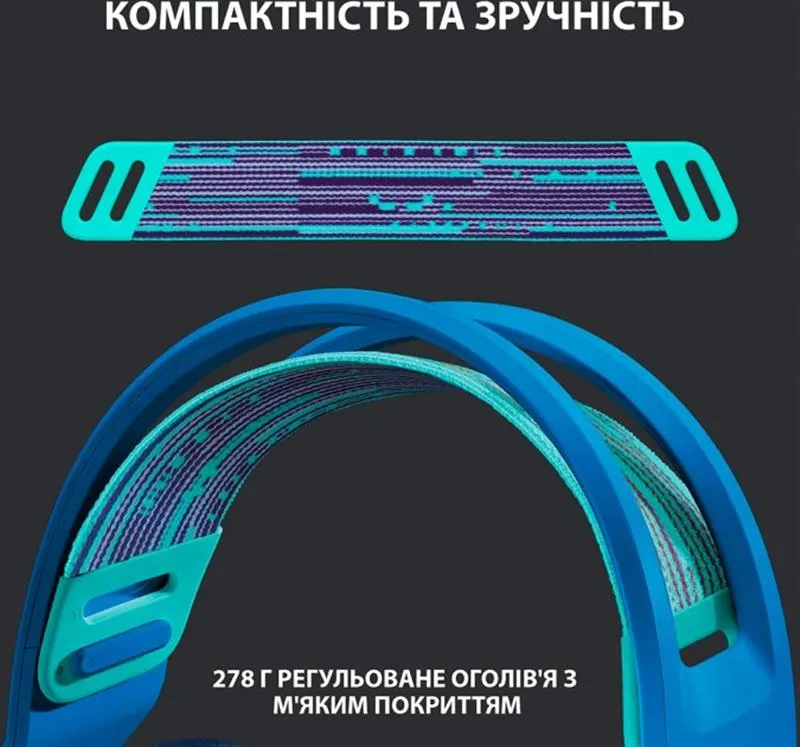Гарнітура Logitech G733 Blue (981-000943) - мініатюра 13