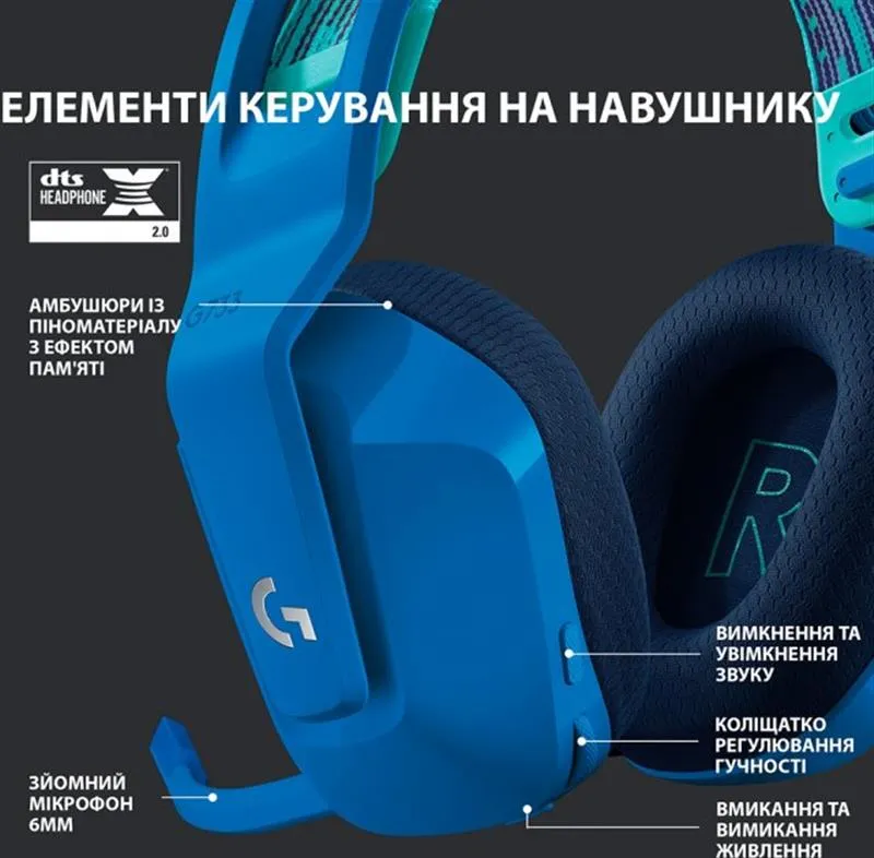 Гарнітура Logitech G733 Blue (981-000943) - мініатюра 14