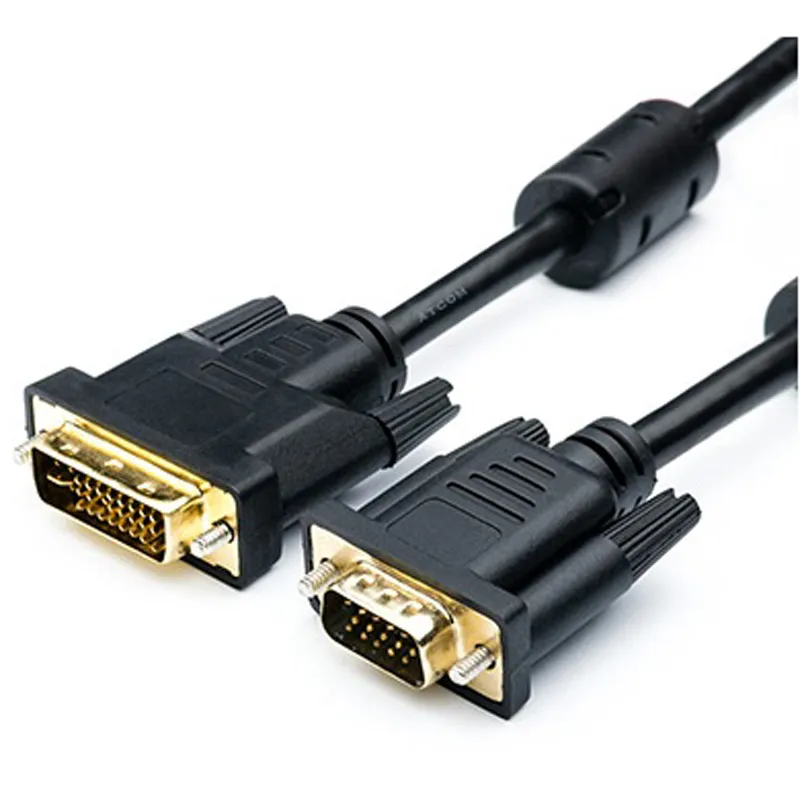 Кабель Atcom VGA - DVI (M/M), HD15M/DVI-I, 1.8 м, Black (16143) - зображення 1