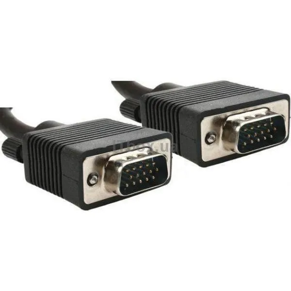 Кабель Cablexpert VGA - VGA (M/M), HD15, з 2-ма фер. кільцями, чорний, 20 м (CC-PPVGA-20M-B) пакет - зображення 1