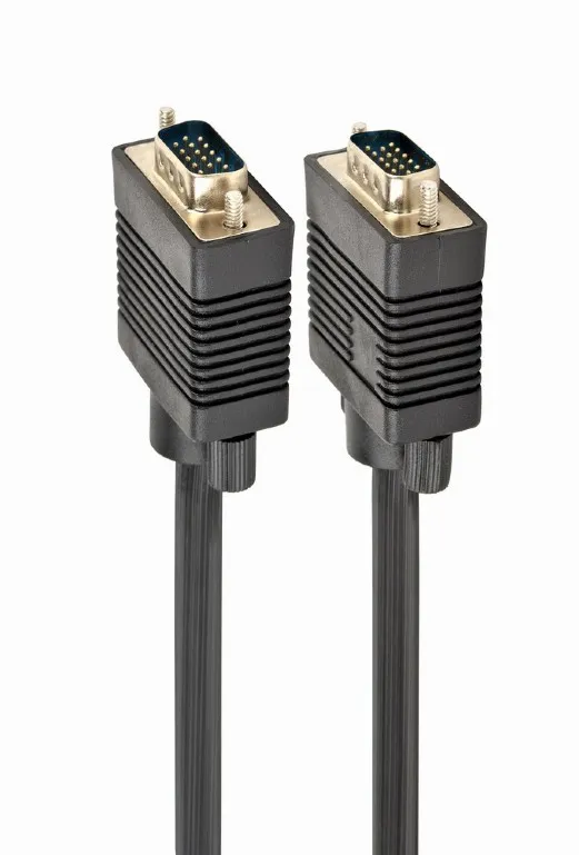 Кабель Cablexpert VGA - VGA (M/M), HD15, з 2-ма фер. кільцями, чорний, 20 м (CC-PPVGA-20M-B) пакет - мініатюра 3