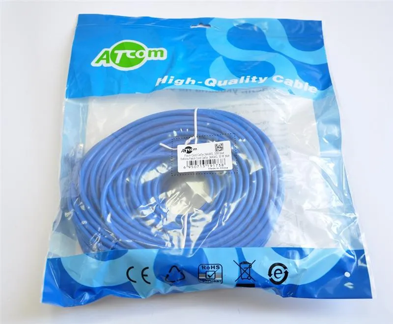Патч-корд литой, UTP, RJ45, Cat.5e, 30m, синiй - мініатюра 2
