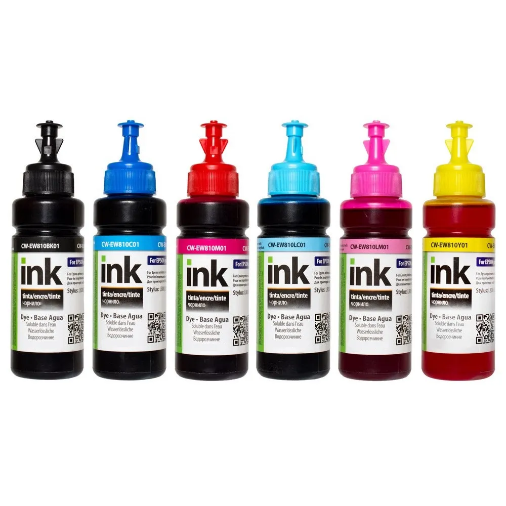 Комплект чорнил ColorWay Epson L800/810/850 BK/С/LC/LM/M/Y (ColorWay-EW810SET01) 6*100г - зображення 1