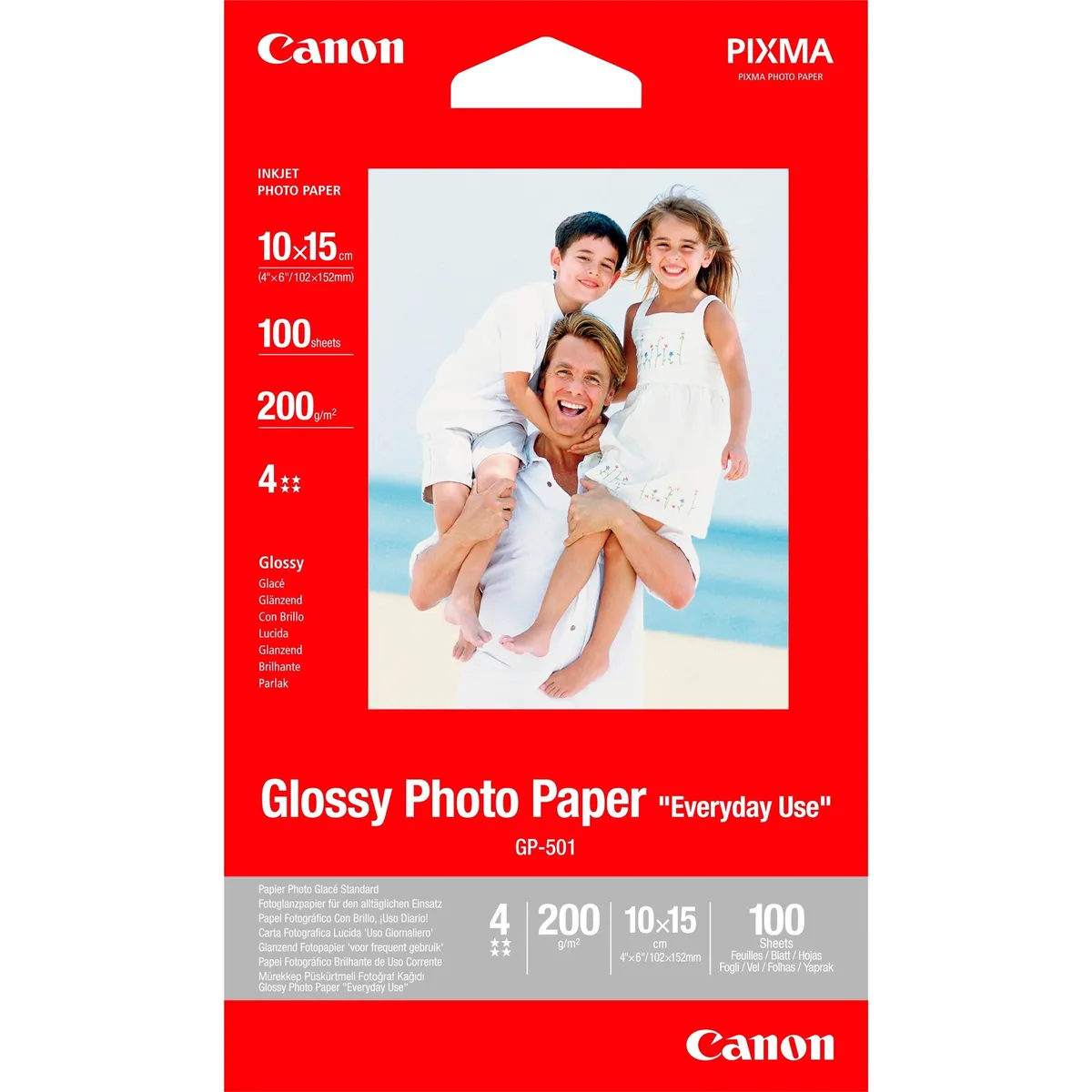 Фотопапір Canon (GP-501) Photo Paper Glossy глянсовий 170г/м2 10х15см 100л (0775B003/0775B005x10)