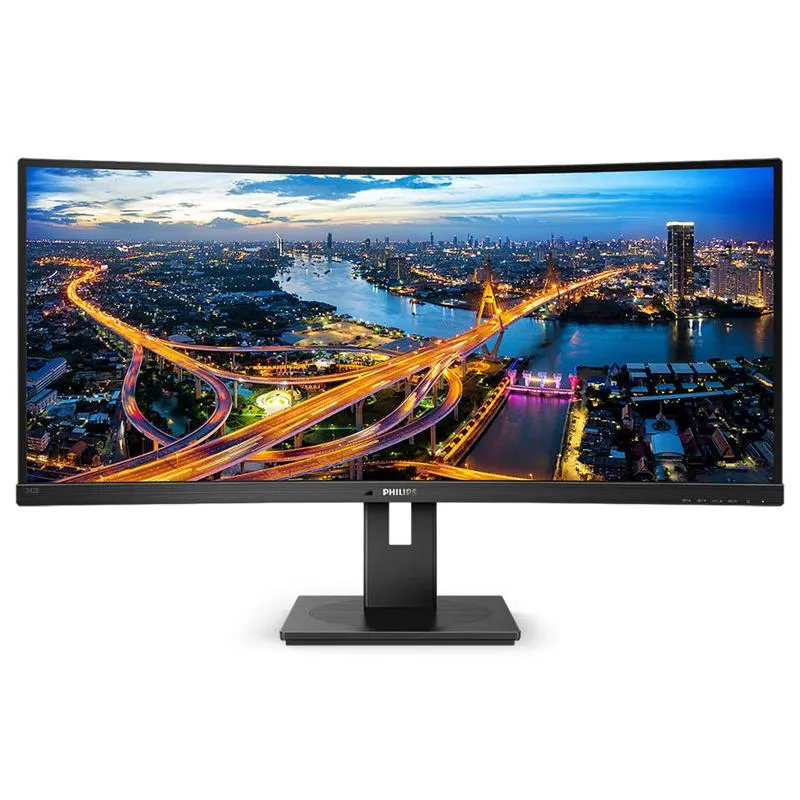 Монiтор Philips 34" UltraWide 345B1C/00 VA Black Curved - зображення 1