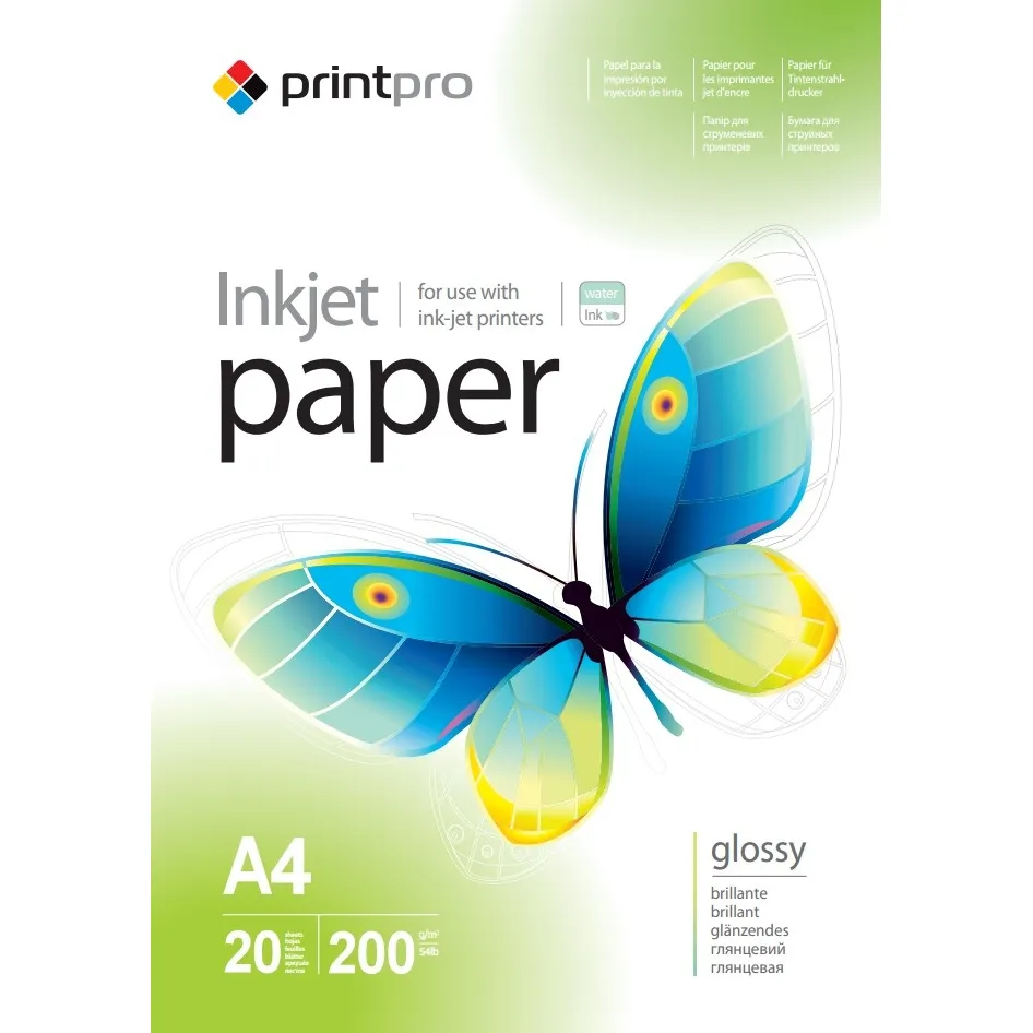 Фотопапір PrintPro глянцевий 200г/м2 A4 20арк (PGE200020A4) - зображення 1