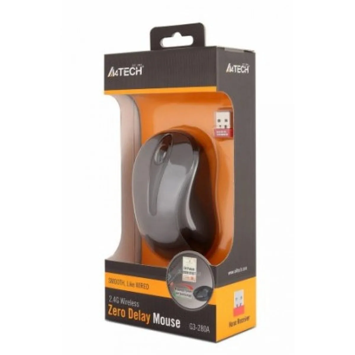 Миша бездротова A4Tech G3-280A Grey - мініатюра 4