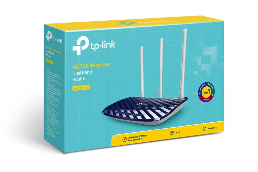 Бездротовий маршрутизатор TP-Link Archer C20 - мініатюра 3