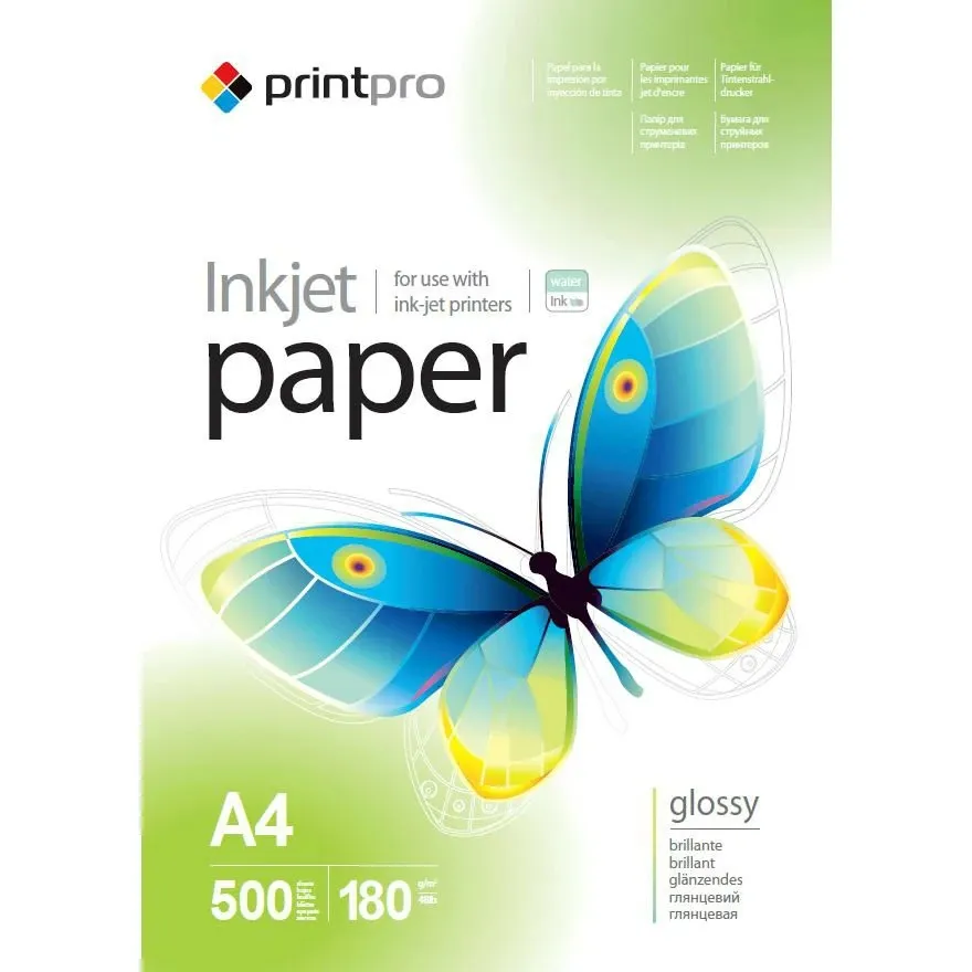 Фотопапір PrintPro глянцевий 180г/м2 A4 500арк (PGE180500A4) - зображення 1
