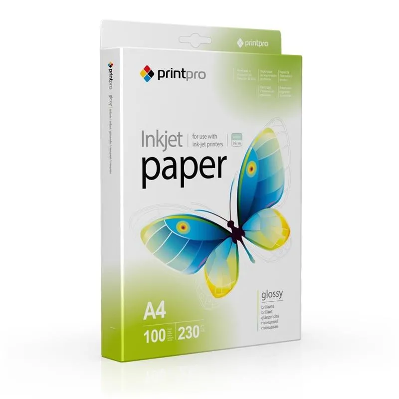 Фотопапір PrintPro глянцевий 230г/м2 A4 100арк (PGE230100A4) - зображення 1