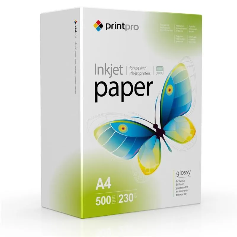 Фотопапiр PrintPro глянсовий 230г/м2 A4 500арк. (PGE230500A4) - зображення 1