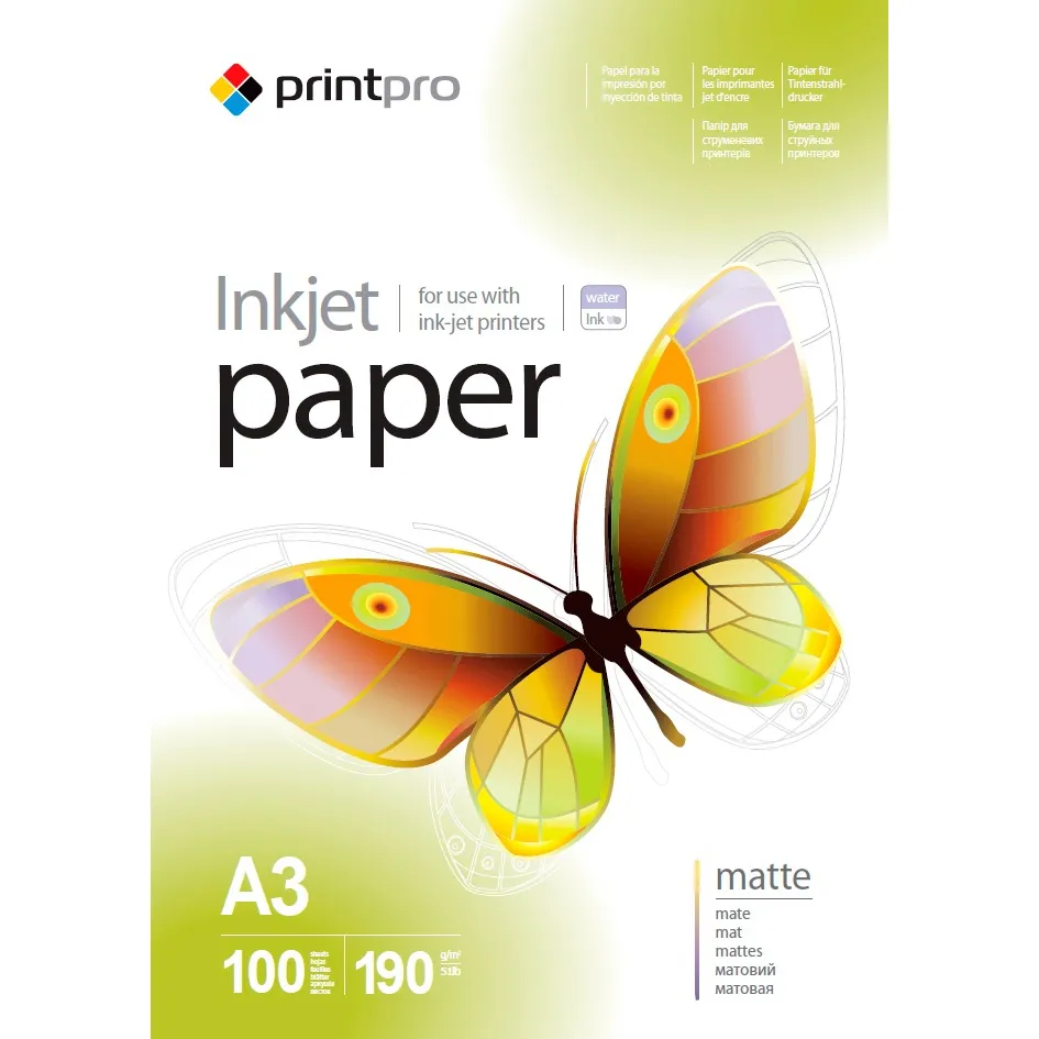 Фотопапiр PrintPro матовий 190г/м2 A3 100арк. (PME190100A3) - зображення 1