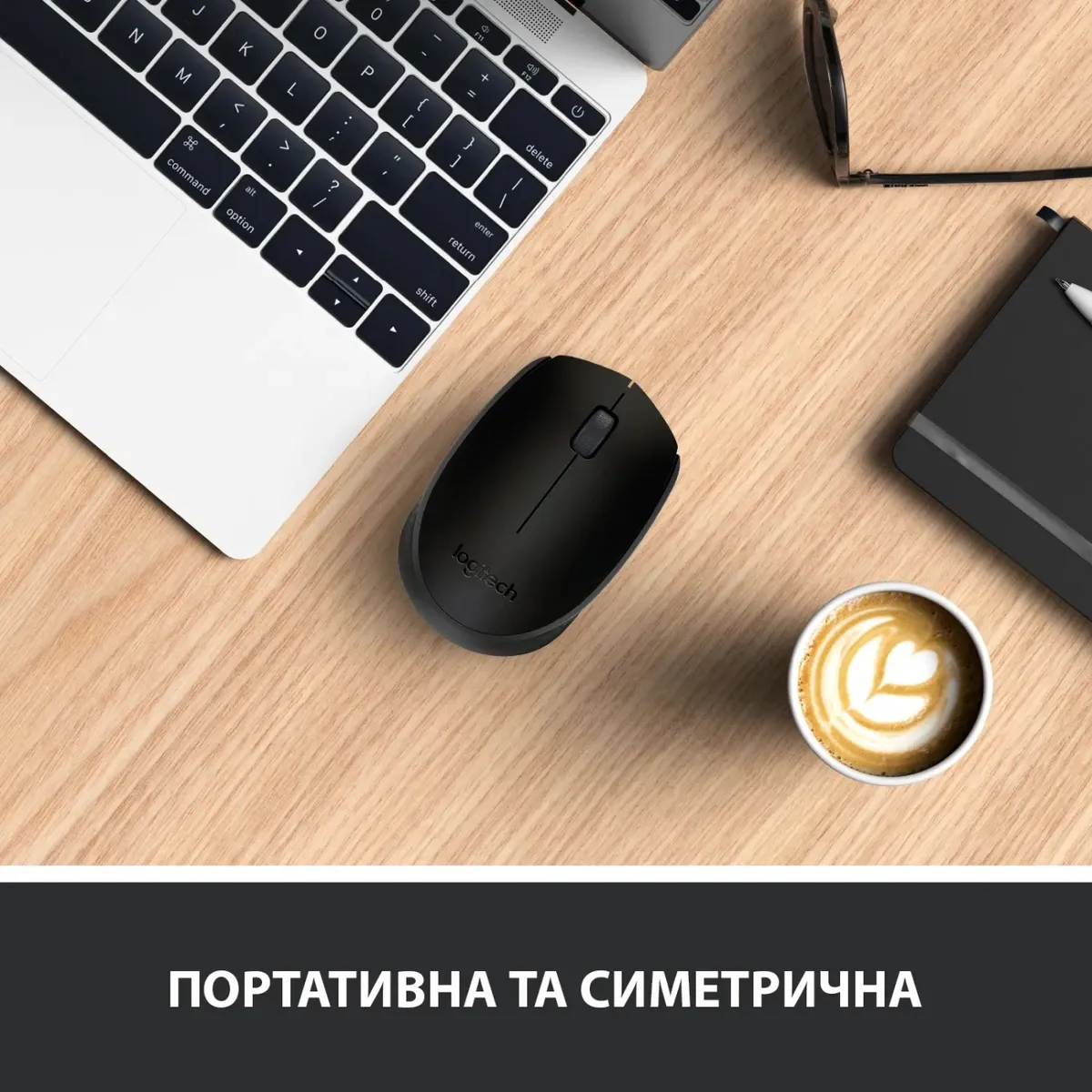 Миша бездротова Logitech M170 Grey/Black (910-004642) - мініатюра 4
