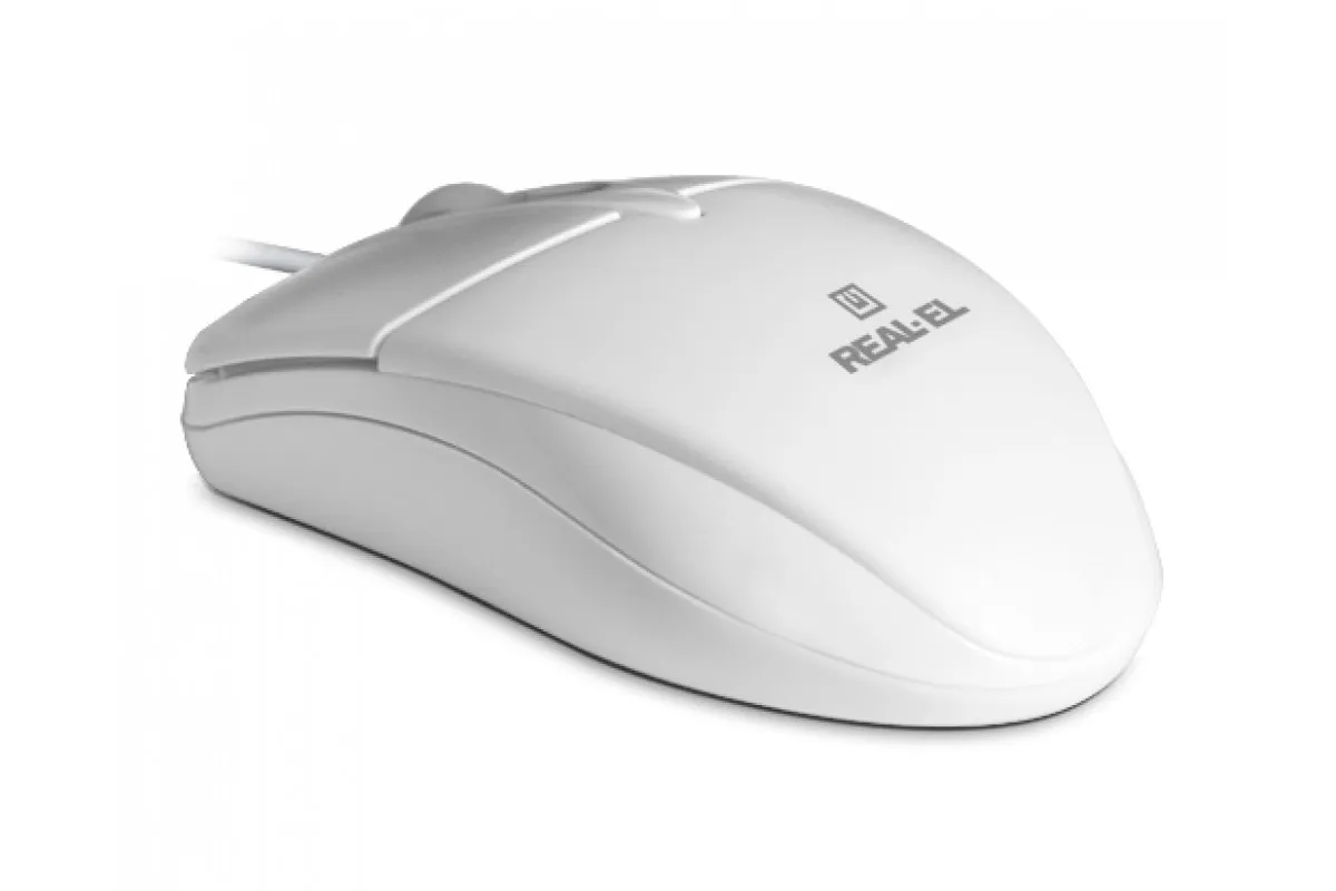 Миша REAL-EL RM-211 White (EL123200014) - зображення 1