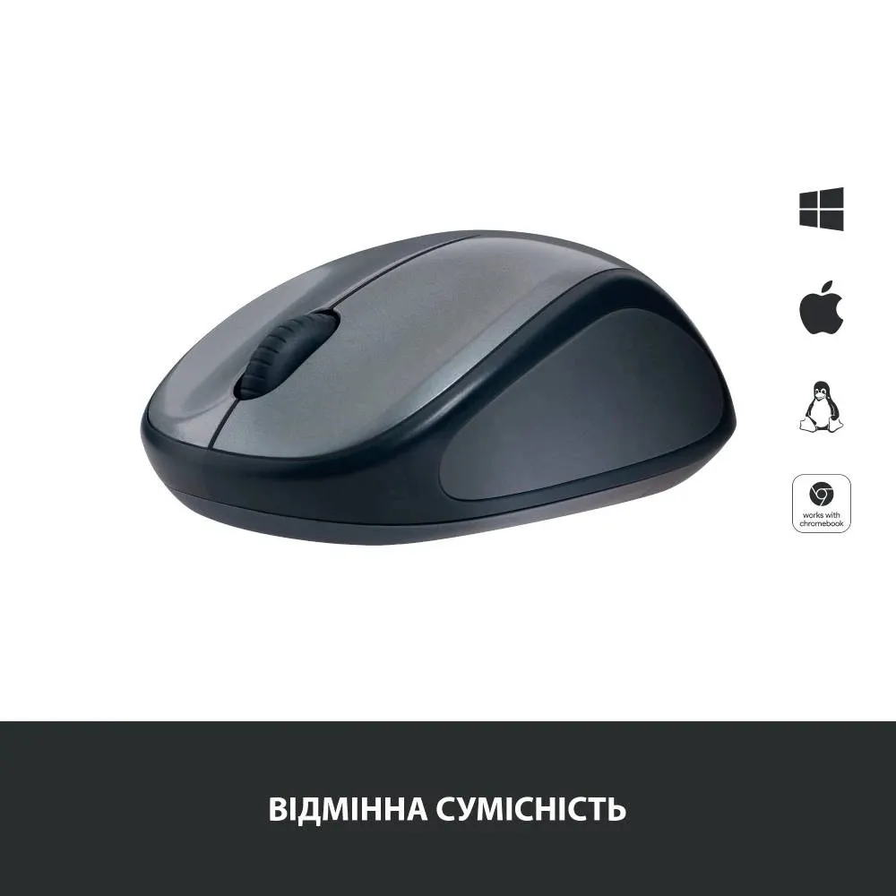 Миша бездротова Logitech M235 Grey (910-002201) - зображення 1