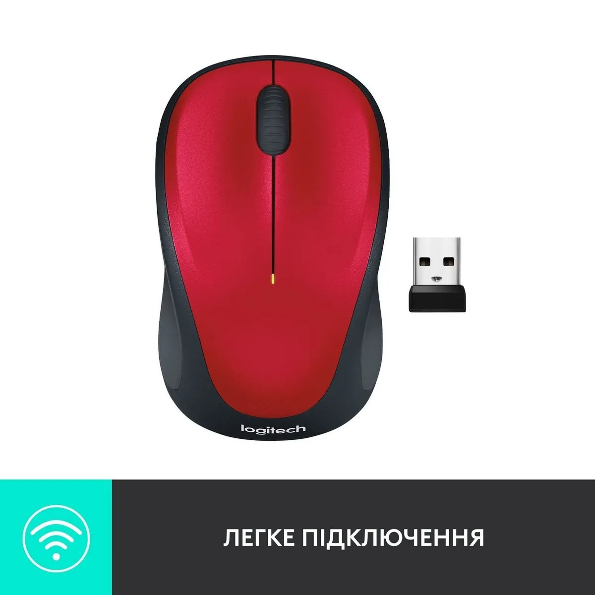Миша бездротова Logitech M235 Red (910-002496) - мініатюра 3