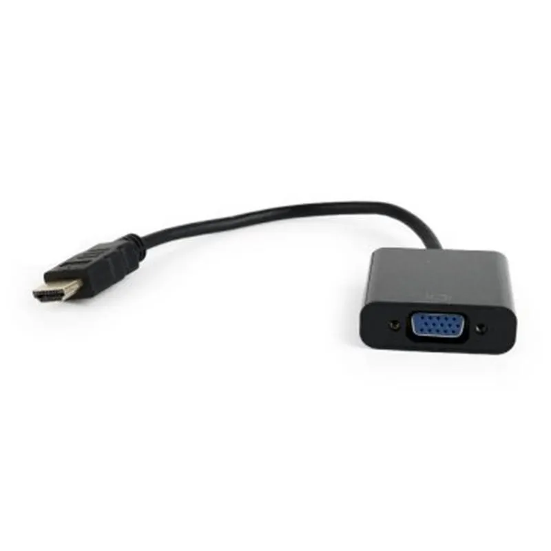 Адаптер Cablexpert HDMI - VGA V 1.4 (M/F), 0.15 м, чорний (A-HDMI-VGA-04) блістер - зображення 1
