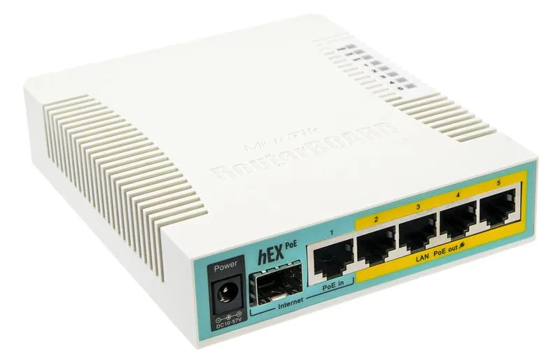 Маршрутизатор MikroTik RouterBoard RB960PGS hEX PoE (800MHz/128Mb, 1xUSB, 5х1000Мбит, Passive PoE) - зображення 1