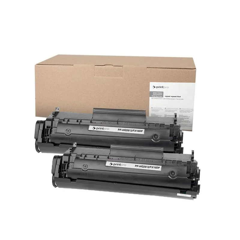Картридж PrintPro (PP-HQ2612/FX10DP) HP LJ 1010/Canon MF4018/4120 (Q2612A/Canon 703/FX10) Dual Pack - зображення 1
