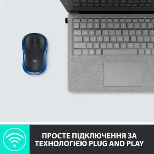 Миша бездротова Logitech M185 Blue (910-002236) - зображення 1