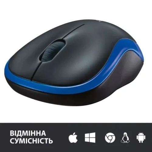 Миша бездротова Logitech M185 Blue (910-002236) - мініатюра 5