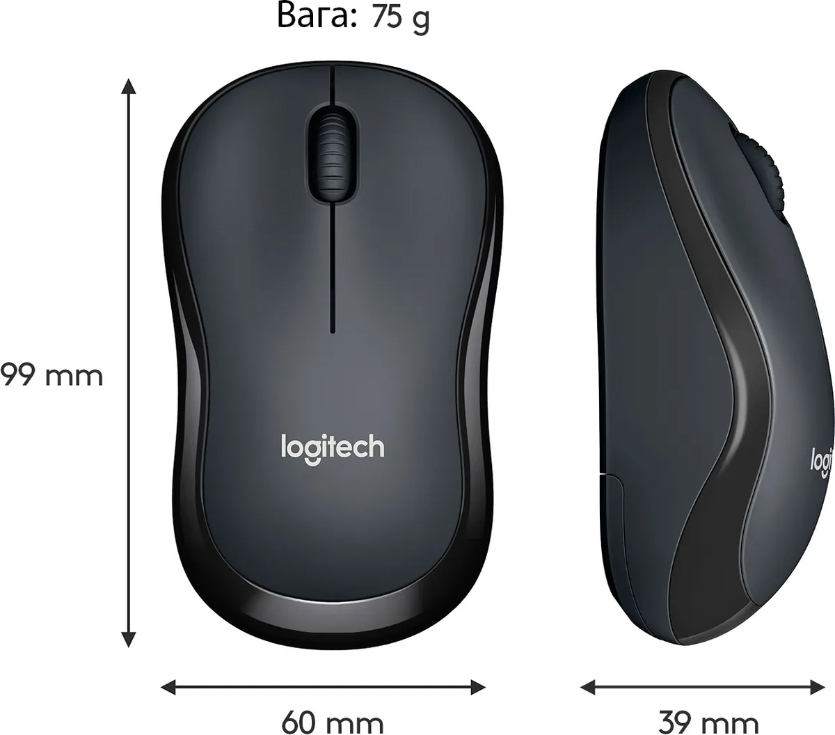 Миша бездротова Logitech M220 Silent Charcoal (910-004878) - мініатюра 8