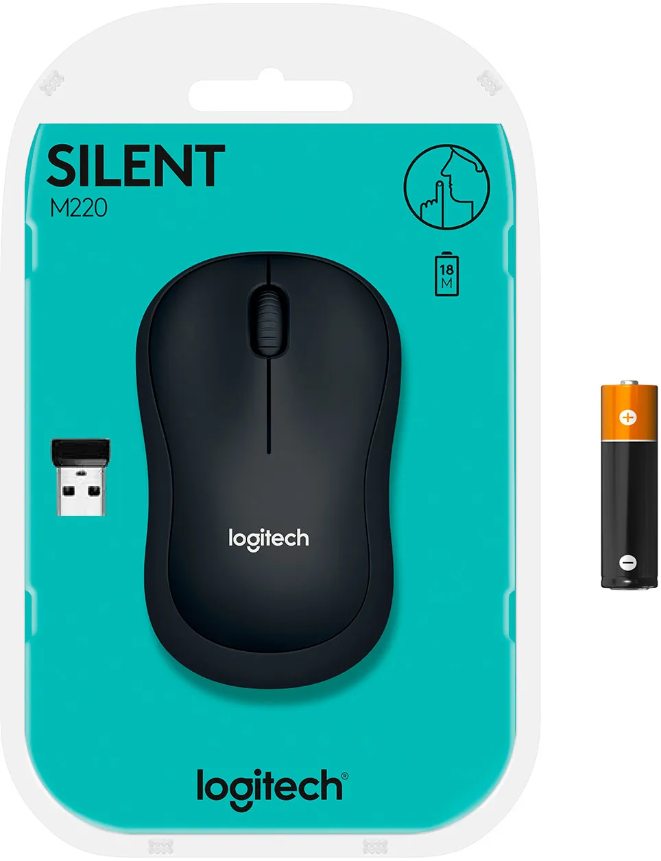 Миша бездротова Logitech M220 Silent Charcoal (910-004878) - мініатюра 9
