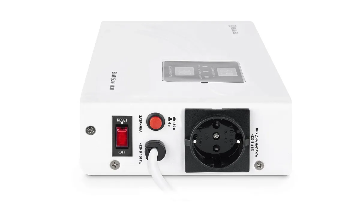 Стабілізатор REAL-EL Stab Slim-1000 White - мініатюра 4