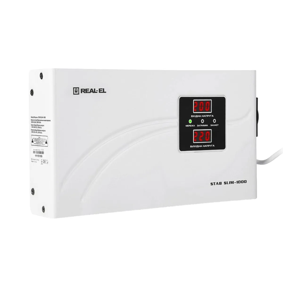 Стабілізатор REAL-EL Stab Slim-1000 White - мініатюра 7