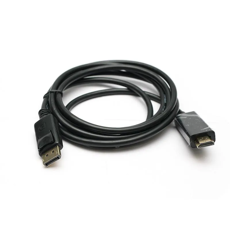 Кабель PowerPlant (KD00AS1237) DisplayPort-HDMI, 1.8м, Black - зображення 1