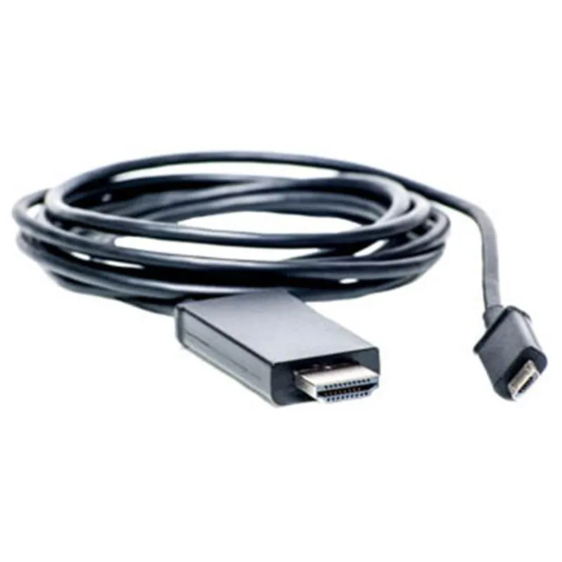 Кабель PowerPlant (KD00AS1239) microUSB-HDMI, 1.8м, Black - мініатюра 2