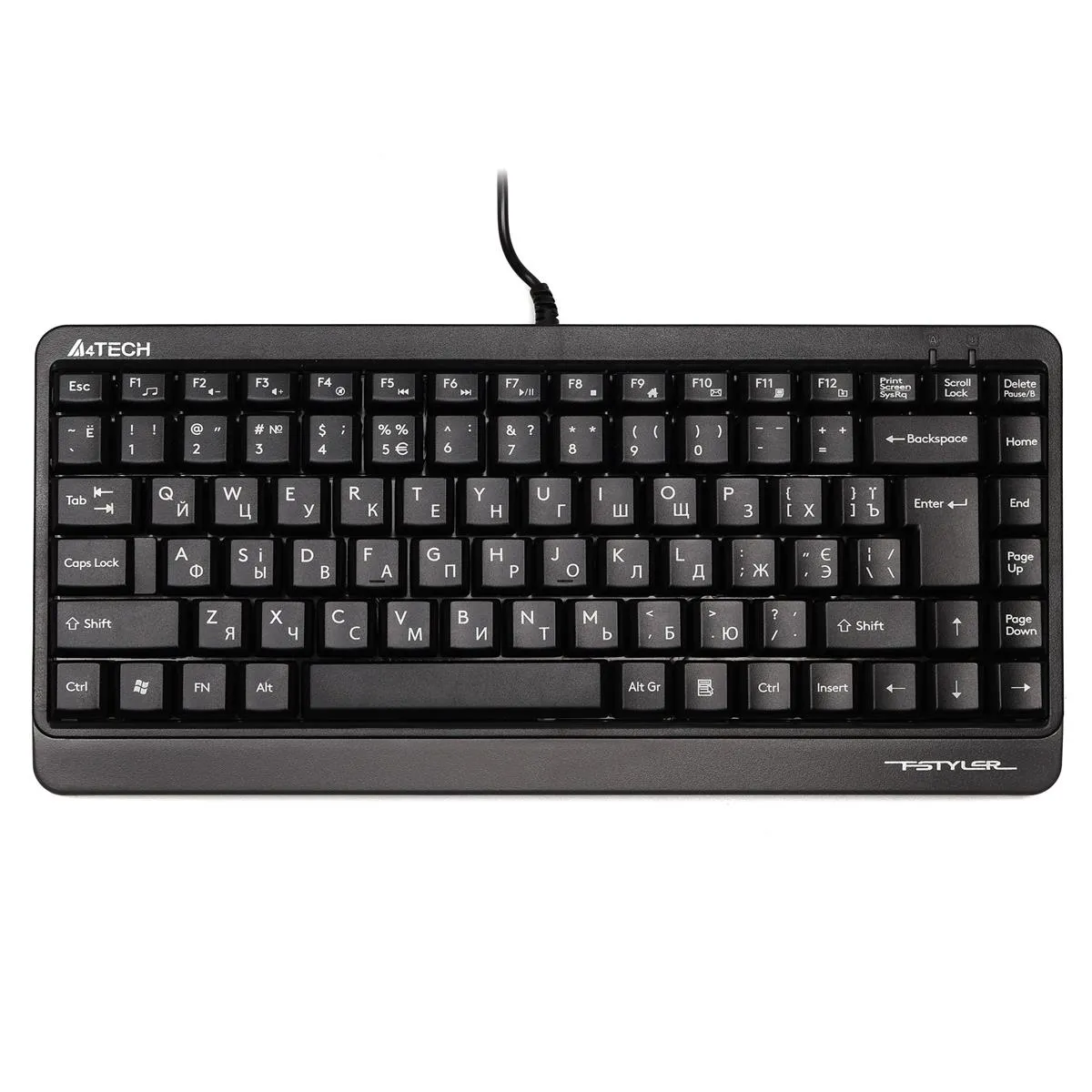 Клавіатура A4Tech FK11 Ukr Grey - зображення 1
