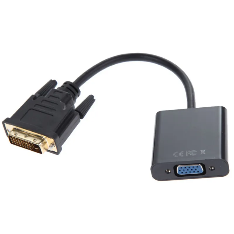 Перехідник Atcom DVI - VGA (M/F), Dual Link, 0.1 м, Black (9214) - зображення 1