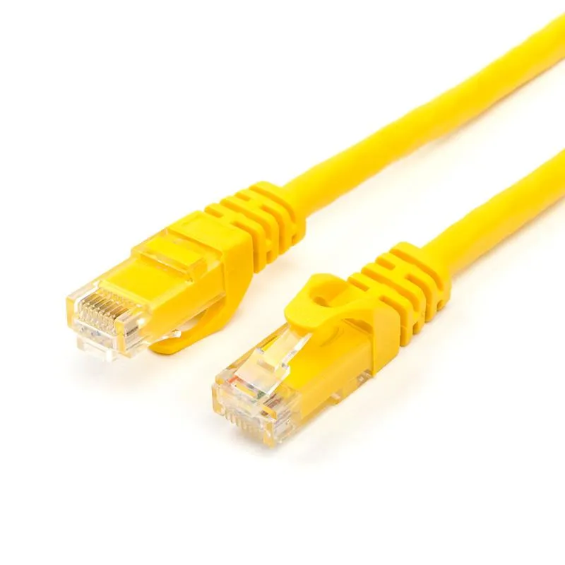 Патч-корд UTP Atcom RJ45, Cat.6, мідь, 1 м, жовтий - зображення 1