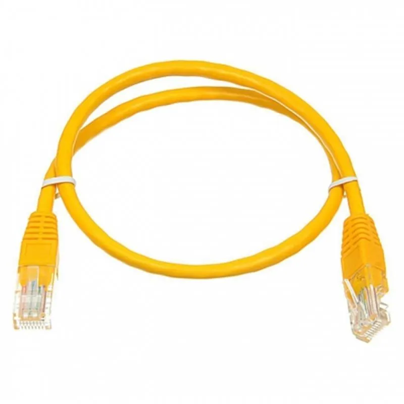 Патч-корд UTP Atcom RJ45, Cat.6, мідь, 1 м, жовтий - мініатюра 2